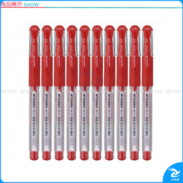 三菱 uni 极细防水双珠啫喱笔 UM-151-38 0.38mm (红色) 10支/盒 (替芯：UMR-1A)