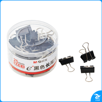 晨光 M&G Eplus筒装黑色铁质长尾夹 4号 ABS92735 25mm 48个/筒 48筒/箱