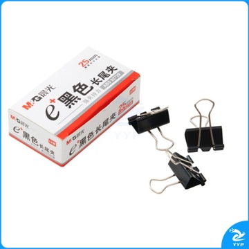 晨光 M＆G Eplus盒装黑色长尾夹 ABS92729 25mm  12个/盒 12盒/包 240盒/箱