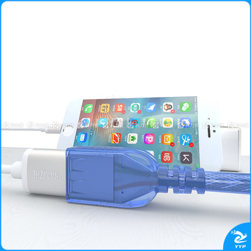 山泽 SAMZHE USB延长线usb2.0数据连接线公对母 TML15 1.5米 AM/AF电脑U盘鼠标键盘读卡器加长线透明蓝