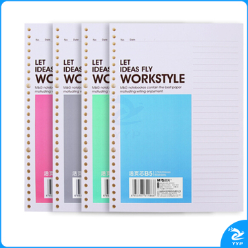晨光 M＆G 活页芯 APY9B045 A5 20孔 (红色、蓝色、绿色、灰色) 80页/本 30本/封 (颜色随机)