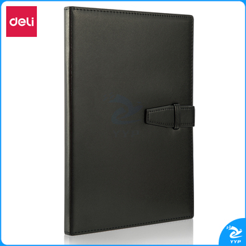 得力（deli） 3334 高级记事本 -120张-16K-250mm*175mm（单位：本） 黑色