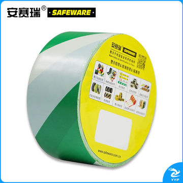 安赛瑞15618地板划线胶带绿白50mm*22m（卷）