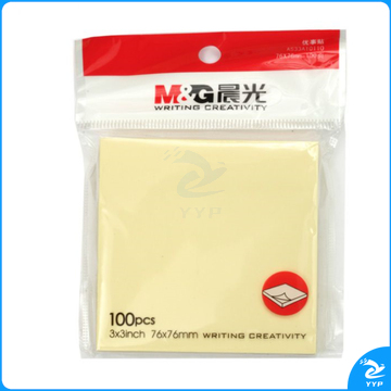 晨光 M&G 优事贴自粘便条纸 YS-03 76×76mm (黄色) 100页/本