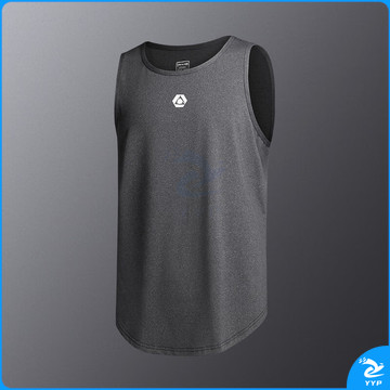 CINESSD 冰丝背心 XZA6732712926150681 黑灰色 男跑步运动衣无袖冰丝夏季速干t恤