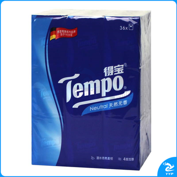 得宝 迷你手帕纸 T0138D 四层  7抽/包 36包/条 10条/箱 (天然无味)(新老包装交替发货)