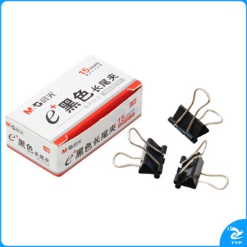 晨光 M＆G Eplus盒装黑色长尾夹 6号 ABS92731 15mm  12个/盒 12盒/包 360盒/箱