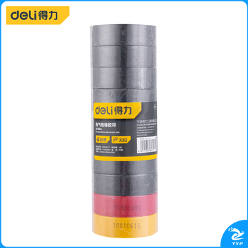 得力工具 DL5264 PVC电气绝缘胶带（混色） 0.13mm*18mm*10m （单位：筒）