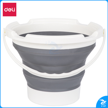 得力73901_折叠洗笔桶圆形(灰色)(个)