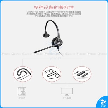缤特力 plantronics 耳机转接线 U10P 