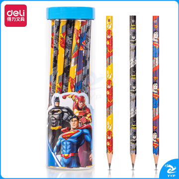 得力HC103-2B_DC正义联盟桶装2B铅笔(混)(25支/筒)（单位：筒）