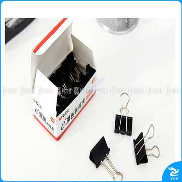 晨光 M＆G Eplus盒装黑色长尾夹 ABS92729 25mm  12个/盒 12盒/包 240盒/箱