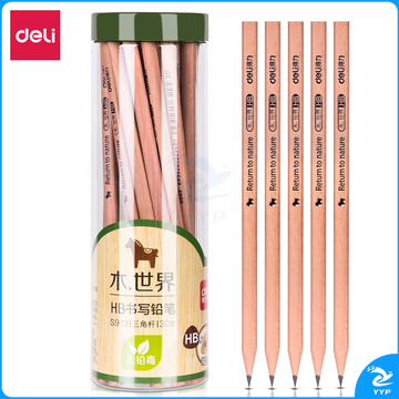 得力 S943 原木铅笔 HB 30支/筒 （单位：筒） 原木色
