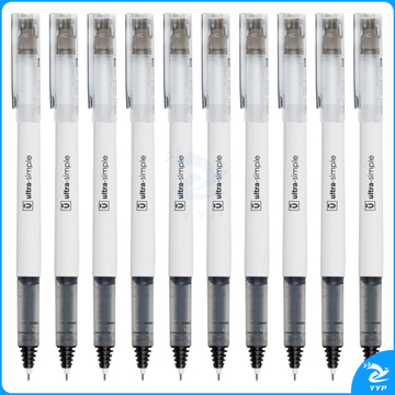 晨光 M＆G 拔帽优品直液式全针管签字笔 ARP57901 0.5mm (黑色) 10支/盒 (替芯 8003/8004)