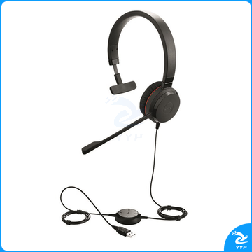 捷波朗 Jabra 统一通信耳麦 EVOLVE 30II MS Mono 单耳 USB+3.5mm接口  可调音量/闭音/挂接/降噪 智能切换 微软认证