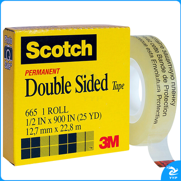 3M 思高 双面胶带 665 12.7mm*22.8m  12卷/包