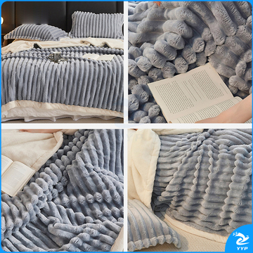 伊伊爱 玉兔绒毛毯 TZ0TK02300155 150*200cm 面料:聚酯纤维 (青灰色)