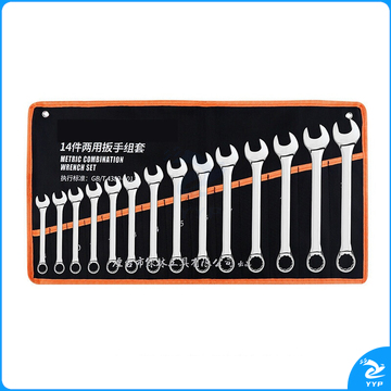 恰冠 梅花开口两用扳手 14件，6-24mm