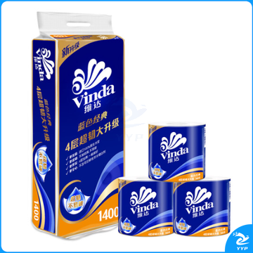 维达(Vinda)卷纸 蓝色经典140克10卷 4层加厚 卫生纸卷筒纸
