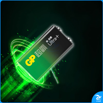 超霸 GP 碱性电池 GP1604AUP-2IL1 9V 1节/卡 10卡/盒 12盒/箱 新老包装随机发货 干电池 1#