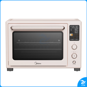美的（Midea）Q40风炉家用多功能烤箱 石墨烯免预热/热风空气炸/四面搪瓷/彩屏屏显/复脆/发酵  奶油桃色