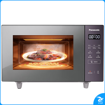 松下（Panasonic）Xtra蔓越莓微波炉烤箱一体机 家用多功能平板式电烤箱 一键感温加热6档变频火力 22升大容量GF231Q