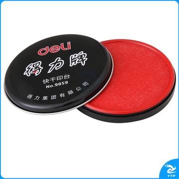 得力 9859 快干印台 直径89mm （单位：只） 红