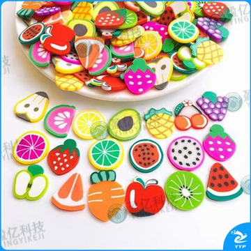 软陶片水果系列 10028551424042 水果切片DIY美甲饰品水晶泥起泡胶填充 水果软陶片混装100克一袋