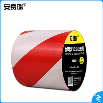 安赛瑞14340地板划线胶带红白100mm*22m（卷）