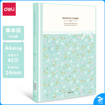 得力5174-A4/40页资料册(绿)(单位：个)