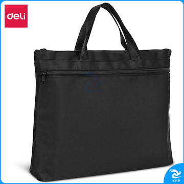 得力(deli)双层手提袋事务包文件袋/文件包 底部加宽 大容量电脑会议包 便携资料公文包 5845黑色