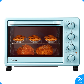 美的（Midea）家用多功能电烤箱 25升 机械式操控 上下独立控温 专业烘焙易操作烘烤蛋糕面包PT2531