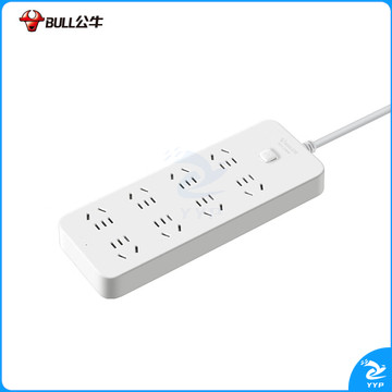 公牛（BULL）超功率保护 新国标插座/插线板/插排/排插/接线板/拖线板 GN-B2080 8位总控开关全长2米