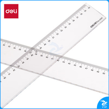 得力(deli)60cm办公通用直尺 考研高考中考测量绘图尺子 办公用品 6260开学文具礼物