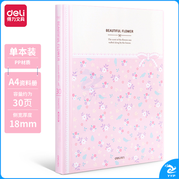 得力5173-30页插袋资料册(红)（单位：个）