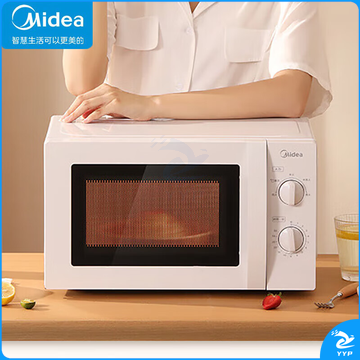 美的（Midea）快捷微波炉 家用小型 360°转盘加热 旋钮操控 易洁内胆（M1-L213B）