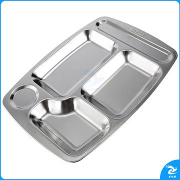 美厨（maxcook）304不锈钢餐盘饭盒分格 快餐盘学生餐盒 五格大号加厚MCFT113