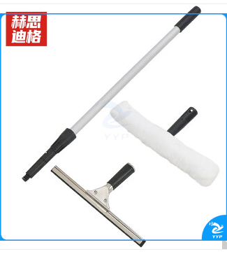 赫思迪格 JG-177 擦窗器 擦玻璃神器 伸缩杆玻璃刮涂水器三件套 窗户玻璃清洁神器 玻璃清洁刮刀 35cm玻璃刮
