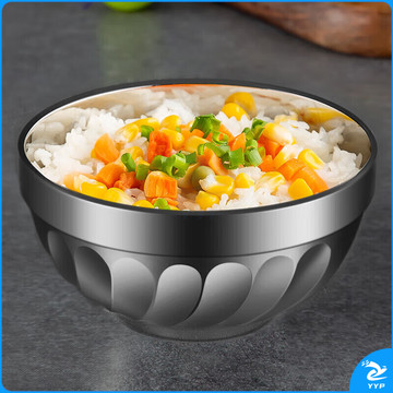 美厨（maxcook）304不锈钢碗12CM 汤碗餐具面碗 双层隔热 MCWA-094