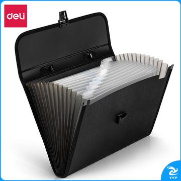 得力5232 A4/13格风琴包（黑）（单位：个）