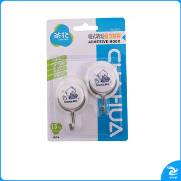 茶花2923帽式转动粘钩白色(2)5*7.6*2.6cm192组/箱(组)