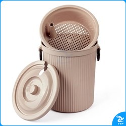 巨联（JULIAN） JL-7822-CYLJT 功夫茶具塑料茶水桶茶桶茶渣桶排水桶带盖滤茶桶茶叶垃圾桶茶具桶