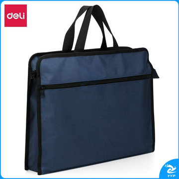 得力63753手提拉链袋390*300*60mm（蓝色） （单位：个）