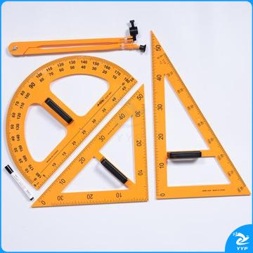 教学仪尺 教师黑板用尺 量角器 三角板 圆规套装 可拆手柄