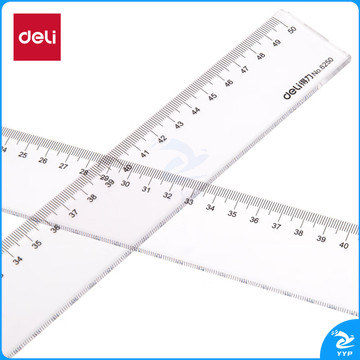 得力(deli)50cm办公通用直尺 考研高考中考测量绘图尺子 办公用品 6250