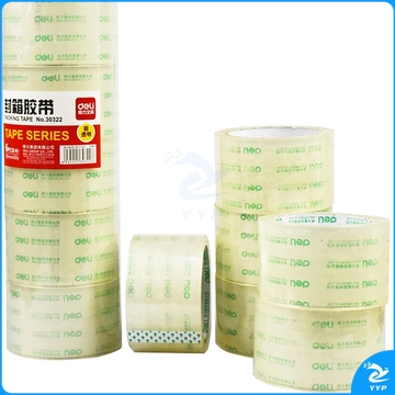 得力 30322 封箱胶带 60mmｘ50y 6卷/筒 （单位：筒） 12筒每箱