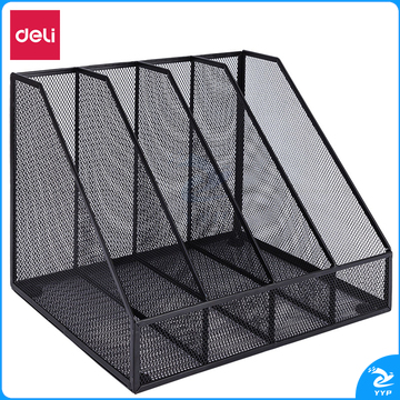 得力78986四联金属网状文件框(黑)(个)