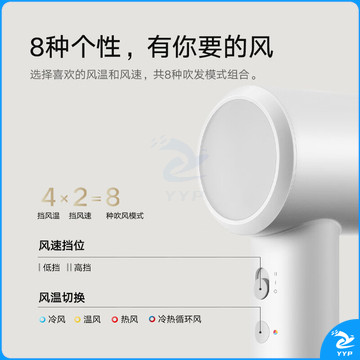 米家高速吹风机H501 SE 白色 小米官旗店 掌中小旋风 疾速干发 大功率负离子护发