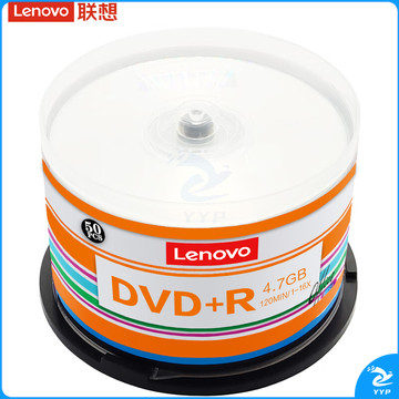 联想（Lenovo）DVD+R 光盘/刻录盘 16速4.7GB 办公系列 桶装50片 空白光盘