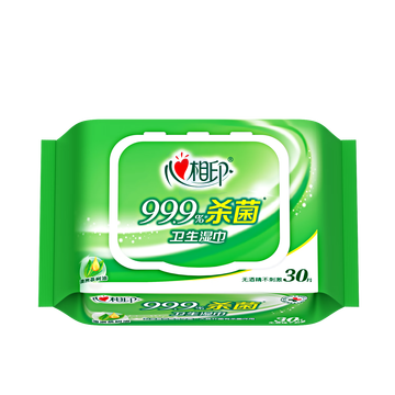 心相印杀菌湿巾 30片装 杀菌卫生系列 带盖抽取 单片加厚增高